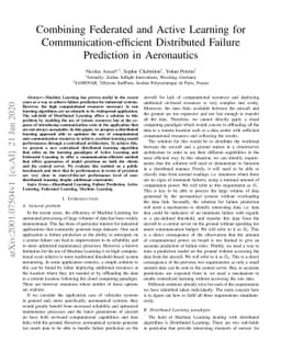Combining Federated and Active Learning for Communication-efficient
  Distributed Failure Prediction in Aeronautics