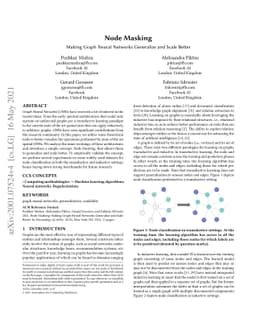 Node Masking: Making Graph Neural Networks Generalize and Scale Better