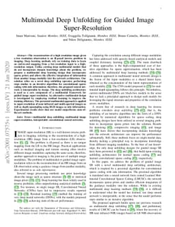 Multimodal Deep Unfolding for Guided Image Super-Resolution