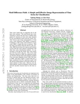 Motif Difference Field: A Simple and Effective Image Representation of
  Time Series for Classification