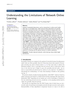 Understanding the Limitations of Network Online Learning