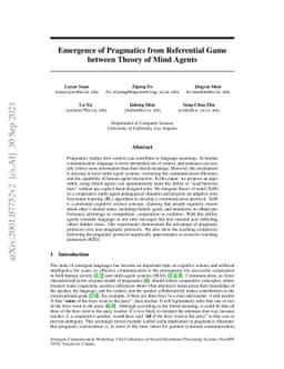 Emergence of Pragmatics from Referential Game between Theory of Mind
  Agents