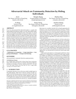 Adversarial Attack on Community Detection by Hiding Individuals