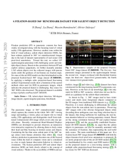 A Fixation-based 360° Benchmark Dataset for Salient Object
  Detection