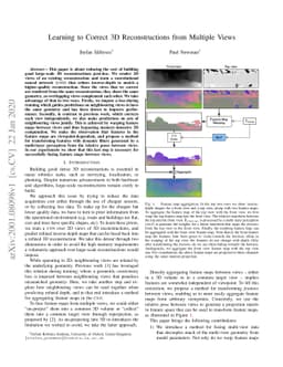 Learning to Correct 3D Reconstructions from Multiple Views