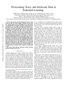 Overcoming Noisy and Irrelevant Data in Federated Learning
