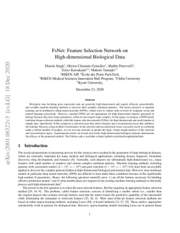FsNet: Feature Selection Network on High-dimensional Biological Data