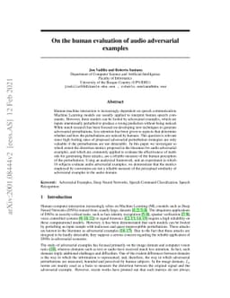 On the human evaluation of audio adversarial examples