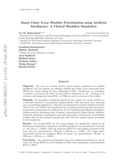Smart Chest X-ray Worklist Prioritization using Artificial Intelligence:
  A Clinical Workflow Simulation