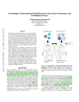 EventMapper: Detecting Real-World Physical Events Using Corroborative
  and Probabilistic Sources