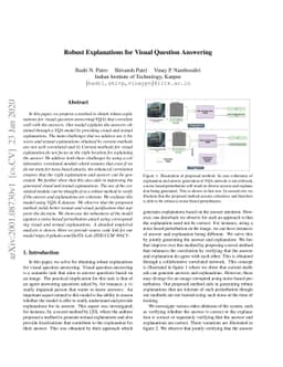 Robust Explanations for Visual Question Answering
