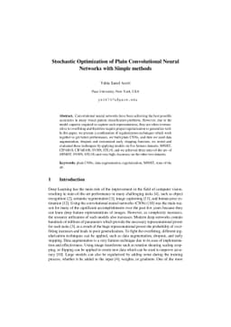 Stochastic Optimization of Plain Convolutional Neural Networks with
  Simple methods
