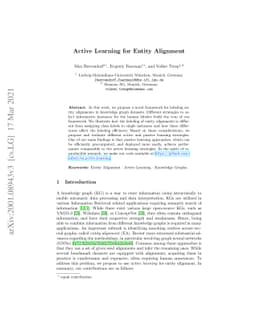 Active Learning for Entity Alignment