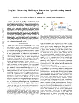 MagNet: Discovering Multi-agent Interaction Dynamics using Neural
  Network