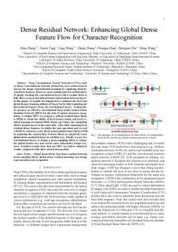 Dense Residual Network: Enhancing Global Dense Feature Flow for
  Character Recognition