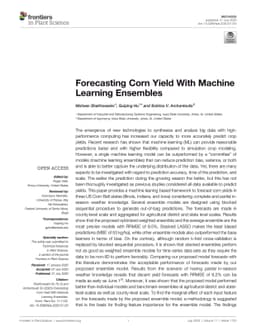 Forecasting Corn Yield with Machine Learning Ensembles