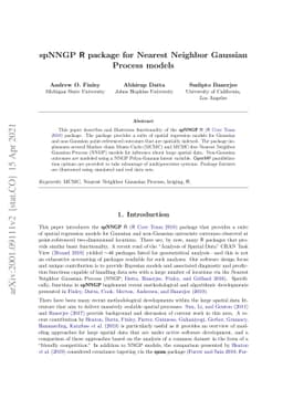 spNNGP R package for Nearest Neighbor Gaussian Process models
