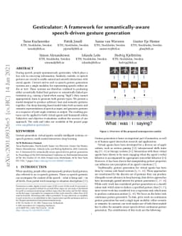 Gesticulator: A framework for semantically-aware speech-driven gesture
  generation