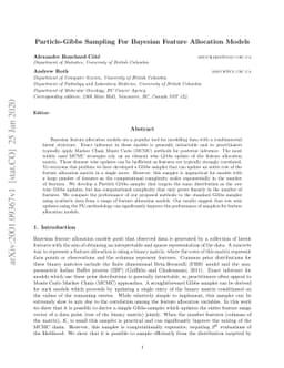 Particle-Gibbs Sampling For Bayesian Feature Allocation Models