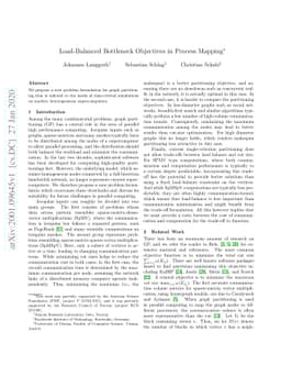 Load-Balanced Bottleneck Objectives in Process Mapping