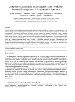 Competence Assessment as an Expert System for Human Resource Management:
  A Mathematical Approach