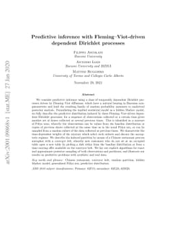 Predictive inference with Fleming--Viot-driven dependent Dirichlet
  processes