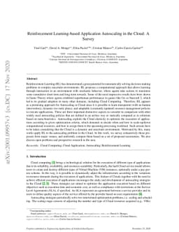 Reinforcement Learning-based Application Autoscaling in the Cloud: A
  Survey