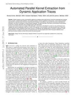 Automated Parallel Kernel Extraction from Dynamic Application Traces