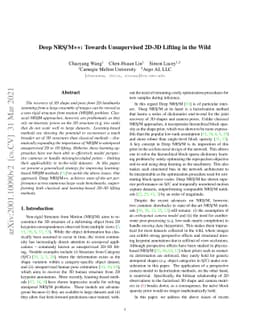 Deep NRSfM++: Towards Unsupervised 2D-3D Lifting in the Wild