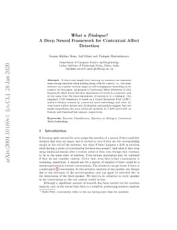 A Deep Neural Framework for Contextual Affect Detection