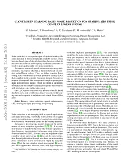 CLCNet: Deep learning-based Noise Reduction for Hearing Aids using
  Complex Linear Coding