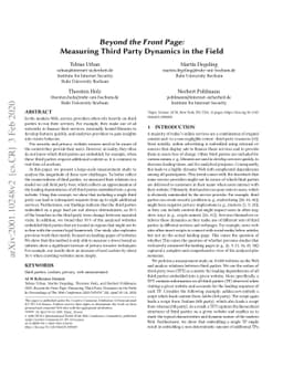 Beyond the Front Page: Measuring Third Party Dynamics in the Field