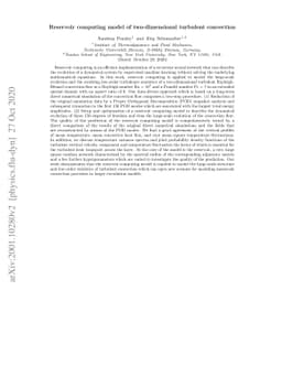 Reservoir computing model of two-dimensional turbulent convection