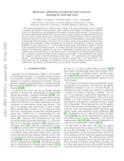 Real-time calibration of coherent-state receivers: learning by trial and
  error