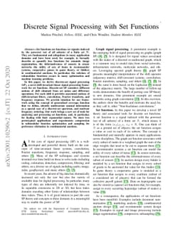 Discrete Signal Processing with Set Functions