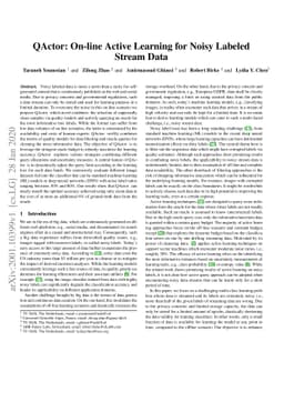QActor: On-line Active Learning for Noisy Labeled Stream Data
