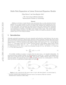 Multi-trek separation in Linear Structural Equation Models