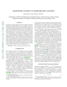 Graph Metric Learning via Gershgorin Disc Alignment