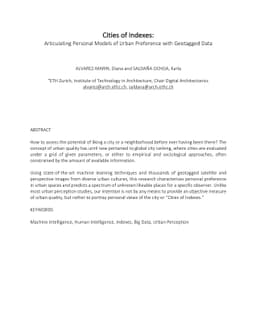 Indexical Cities: Articulating Personal Models of Urban Preference with
  Geotagged Data