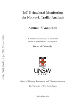 IoT Behavioral Monitoring via Network Traffic Analysis
