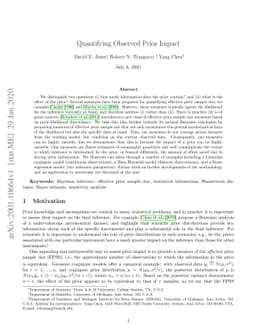 Quantifying Observed Prior Impact
