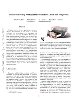 ImVoteNet: Boosting 3D Object Detection in Point Clouds with Image Votes
