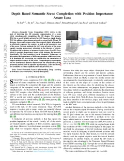 Depth Based Semantic Scene Completion with Position Importance Aware
  Loss