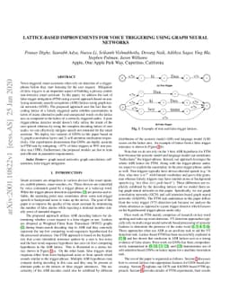 Lattice-based Improvements for Voice Triggering Using Graph Neural
  Networks