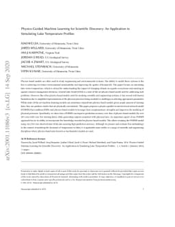 Physics-Guided Machine Learning for Scientific Discovery: An Application
  in Simulating Lake Temperature Profiles