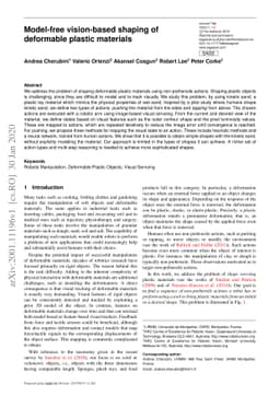 Model-free vision-based shaping of deformable plastic materials