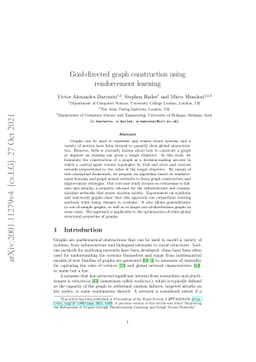 Goal-directed graph construction using reinforcement learning