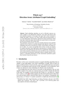 Which way? Direction-Aware Attributed Graph Embedding