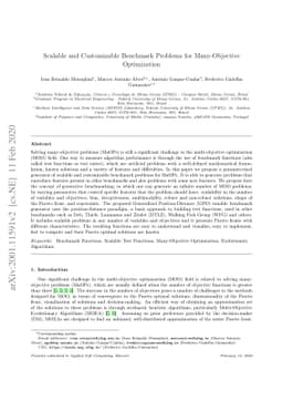 Scalable and Customizable Benchmark Problems for Many-Objective
  Optimization