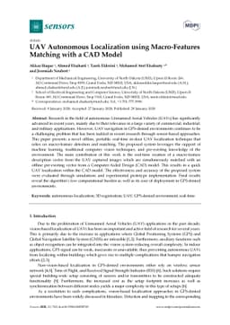 UAV Autonomous Localization using Macro-Features Matching with a CAD
  Model